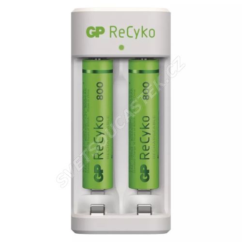 Inteligentná nabíjačka batérií GP Eco E211 + 2× AAA ReCyko 800