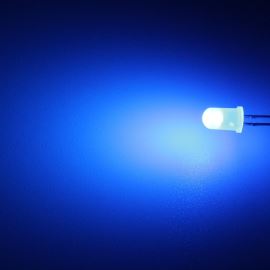 LED 5mm modrá 600mcd/70° difúzní Hebei 560LB7D
