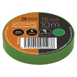 Izolační páska PVC zelená 15mm/10m