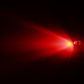 LED oválná 5,6x4,6mm červená 2100mcd/(20/55°) čirá Hebei 725MR2C