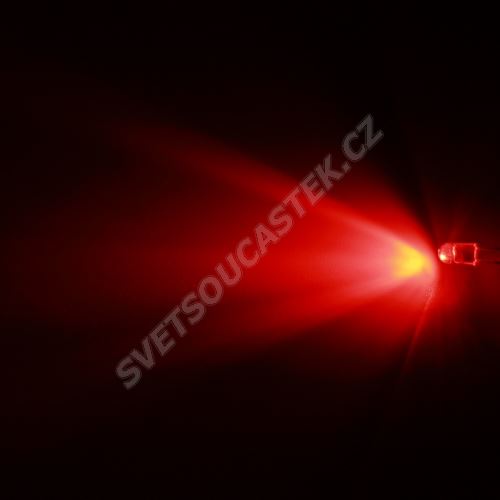 LED oválná 5,6x4,6mm červená 2100mcd/(20/55°) čirá Hebei 725MR2C
