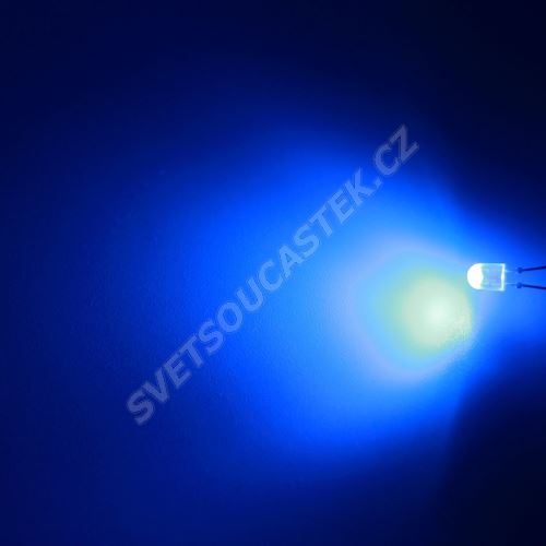 LED oválná 5,2x3,8mm modrá 1100mcd/(110/50°) difúzní Hebei 7511LB7D-SB