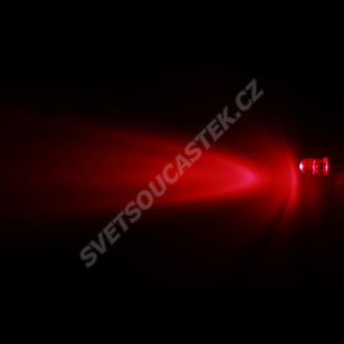 LED 5mm červená 2000mcd/30° čirá Hebei 530FR4C
