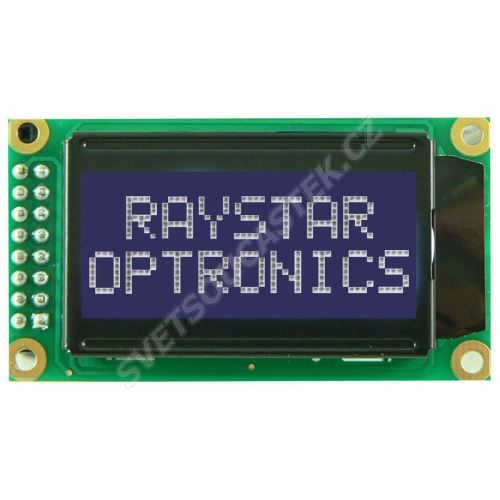 Alfanumerický LCD displej Raystar RC0802A-TIW-ESV