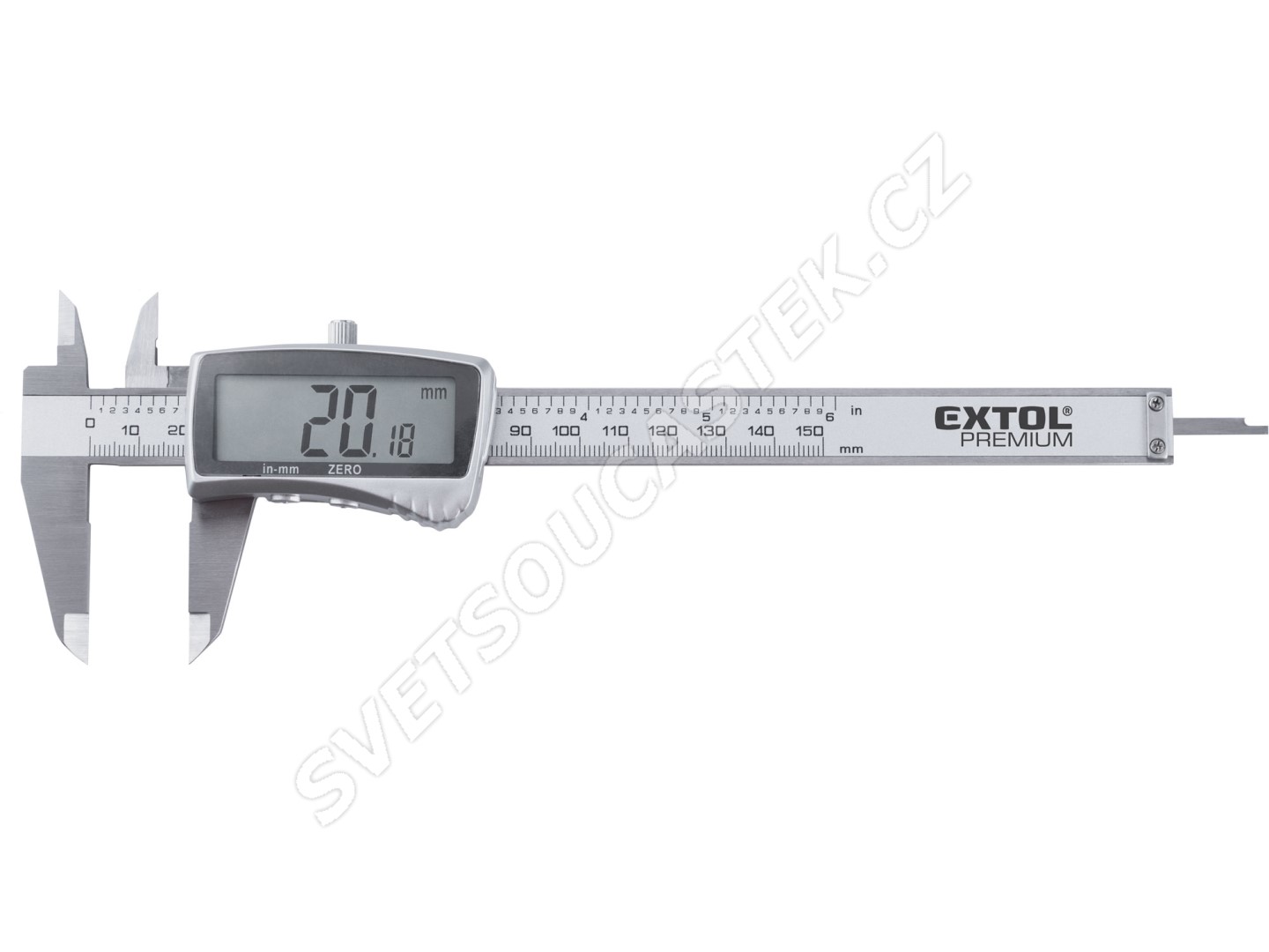 Digitálne posuvné meradlo (Šuplera) 0-150mm Extol Premium 8825220