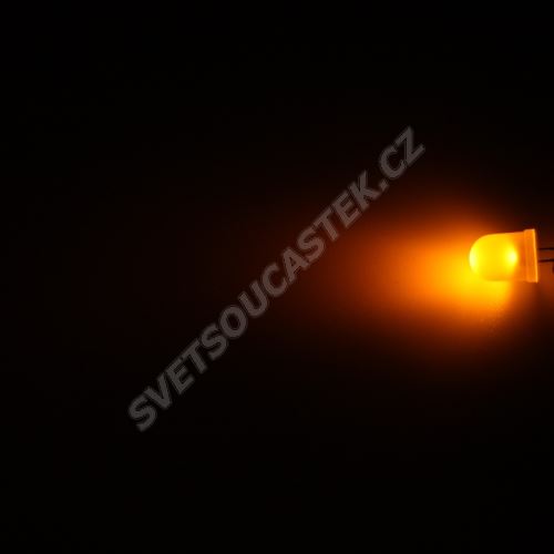 LED 10mm žlutá 600mcd/50° difúzní Hebei 105XY8D