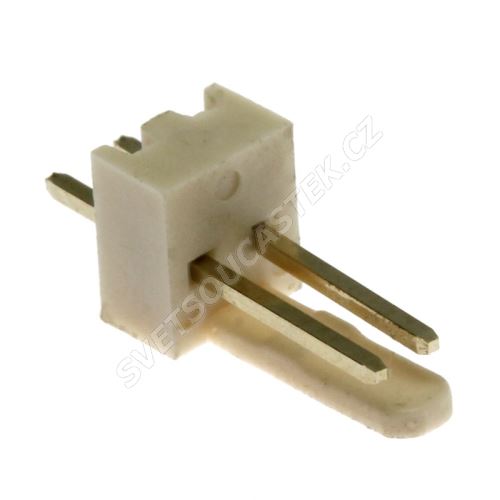 Konektor se zámkem 2 piny (1x2) do DPS RM2.54mm přímý pozlacený Xinya 137-02 S G