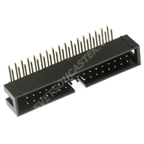 Konektor IDC pro ploché kabely 34 pinů (2x17) RM2.54mm do DPS úhlový 90° Xinya 118-A 34 G R K