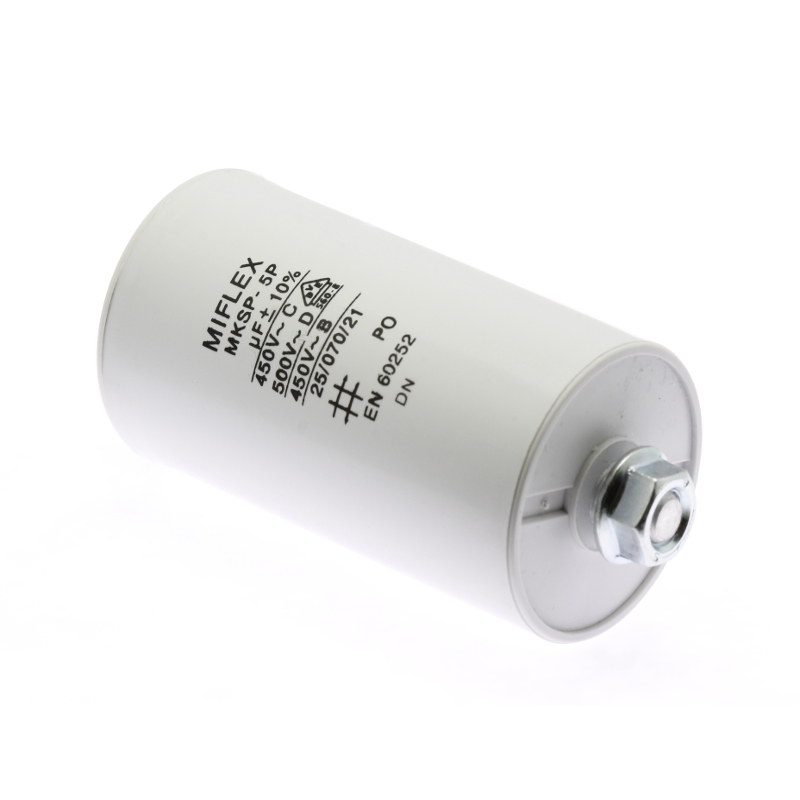 Levně Rozběhový kondenzátor 65uf/450v ±10% faston 6.3mm miflex i150v665k-b