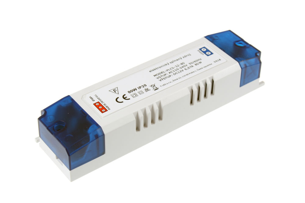 Napájecí zdroj pro LED pásky 80W 12V/6.67A vnitřní PLCS-12-80