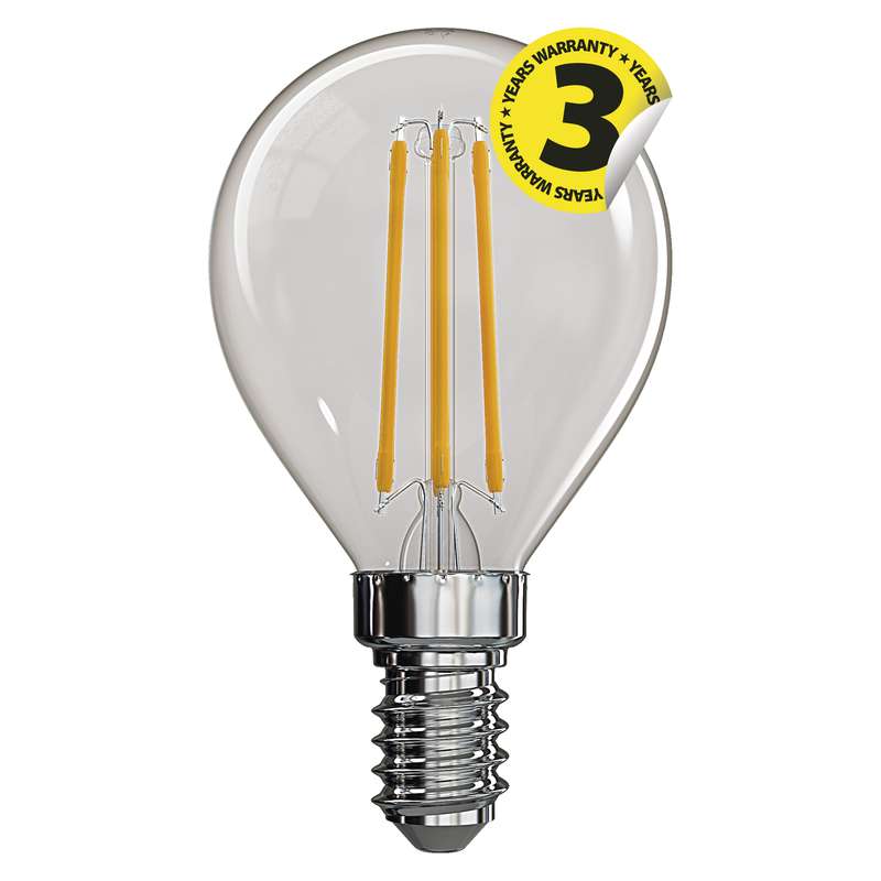LED žárovka Filament Mini Globe A++ 4W/360° neutrální bílá E14/230V Emos Z74231