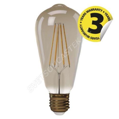 LED žiarovka Vintage ST64 4W / 360 ° teplá biela E27 / 230V Emos Z74302