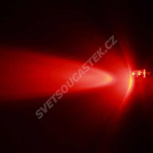 LED 5mm červená 2500mcd/30° čirá Hebei 530XR2C