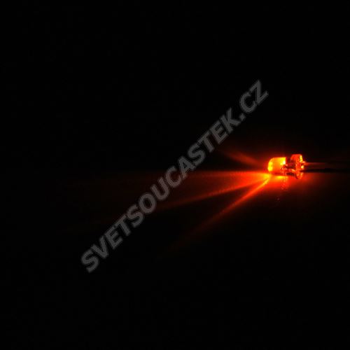LED 3mm oranžová 4.4lm/30° čirá Optosupply OSCG4L3131A