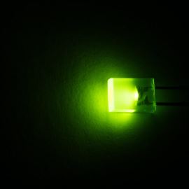 LED obdélníková 5x2mm zelená 5mcd/30° difúzní Kingbright L-113GDT
