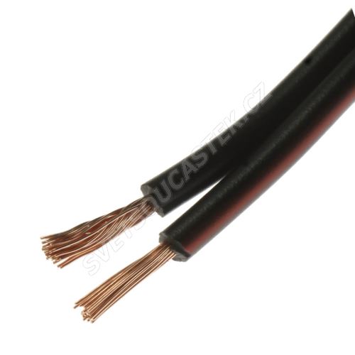 Kabel dvojinka 2x0.5mm černorudá CYH (SMYp, VM00VH-H) 50V