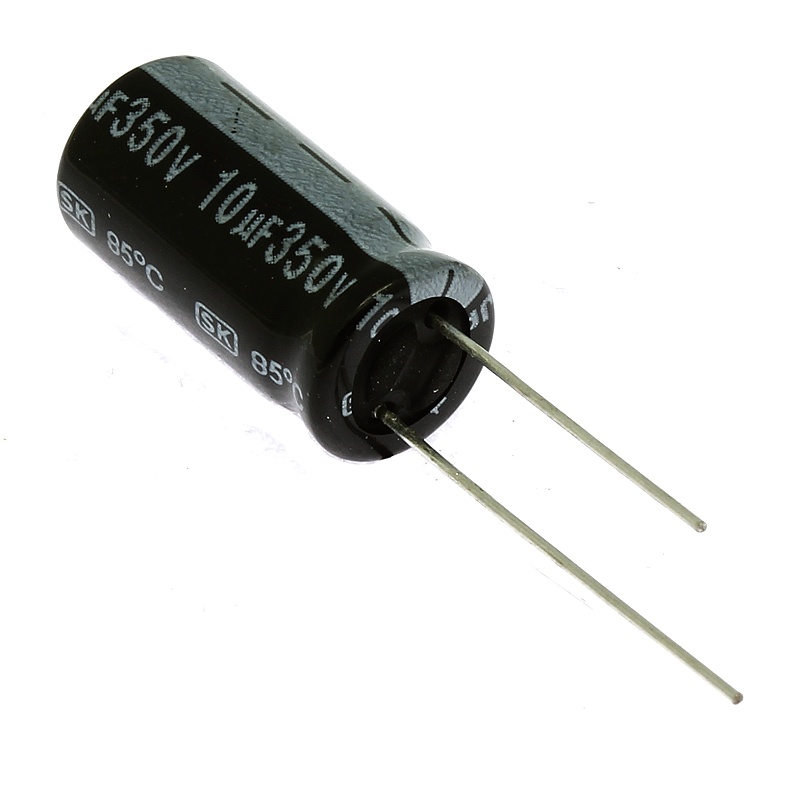 Levně Elektrolytický kondenzátor radiální e 10uf/350v 10x21 rm5 85°c jamicon skr100m2vg21m
