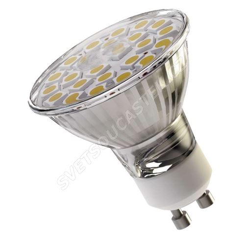 LED žárovka 4W/130° studená bílá 24xSMD 5050 GU10/230V Emos Z72410