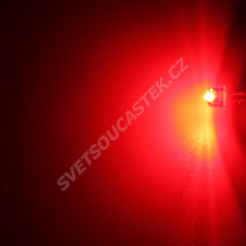 LED 4,8mm červená 195mcd/170° čirá Hebei 412PR2C