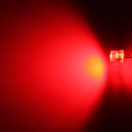 LED 5mm červená 1100mcd/100° čirá Hebei 599PR2C