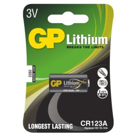 Lithiová baterie GP CR123A, 1 ks v blistru