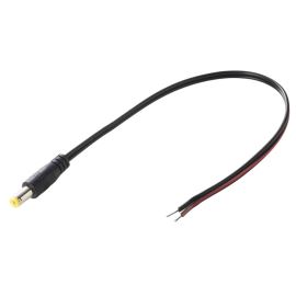 Napájecí konektor souosý 5.5/2.1mm zásuvka přímá s kabelem 20 cm Extension cable Plug