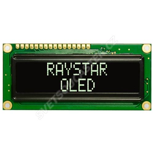 Alfanumerický OLED displej Raystar REC001602AWPP5N00000