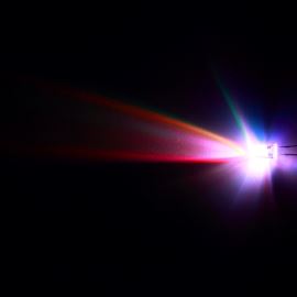 LED 5mm RGB pomalu měnící barvu 1500mcd/15° čirá 2 vývody Hebei 5XRGB-F2-S