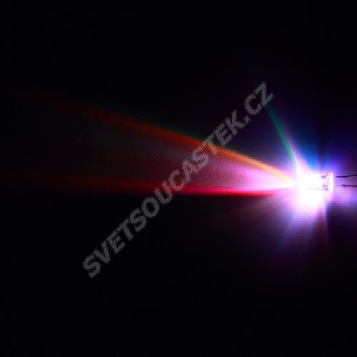 LED 5mm RGB pomalu měnící barvu 1500mcd/15° čirá 2 vývody Hebei 5XRGB-F2-S