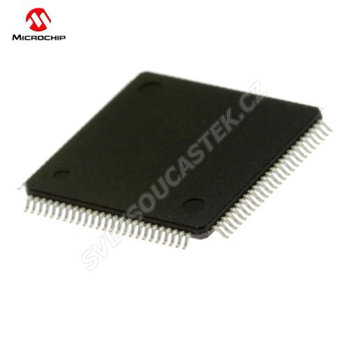 32-Bit MCU 2.3-3.6V 80Mhz 512kB Flash TQFP100 Microchip PIC32MX795F512L-80I/PT