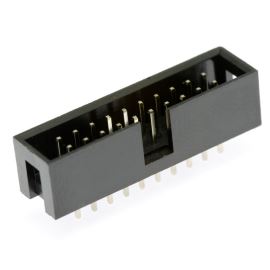 Konektor IDC pro ploché kabely 20 pinů (2x10) RM2.54mm do DPS přímý Xinya 118-A 20 G S K