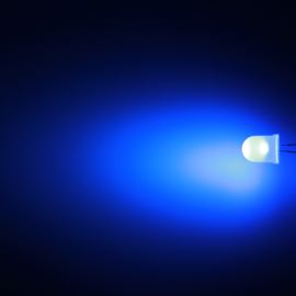 LED 10mm modrá 800mcd/50° difúzní Hebei 105XB7D