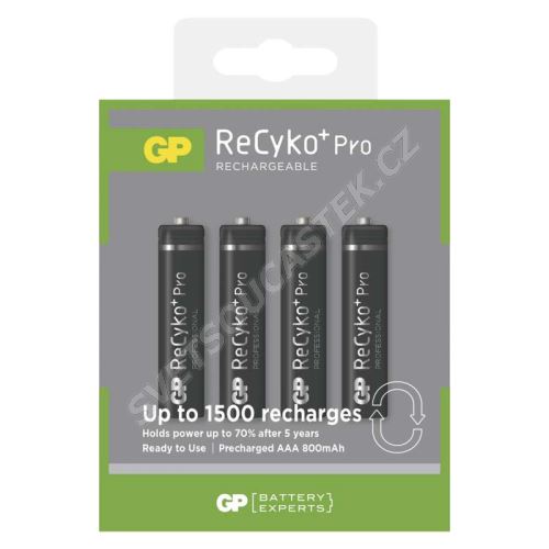 Nabíjecí baterie GP ReCyko+ Pro 850 HR03 (AAA), 4 ks v blistru