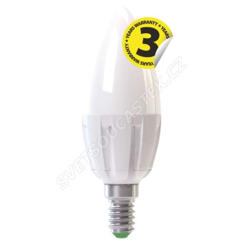 LED žárovka Premium Candle 6W/120° teplá bílá E14/230V Emos Z73730