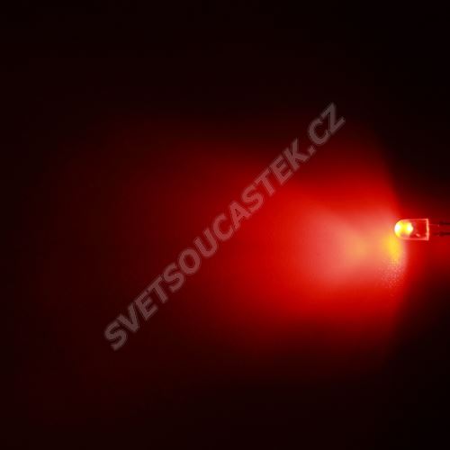 LED oválná 5,2x3,8mm červená 1100mcd/(70/40°) transparentní Hebei 774MR2T-S