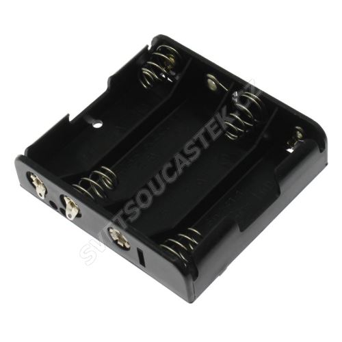 Puzdro pre batérie 4xAA s spájkovacími očkami 6V COMF BH341-1D