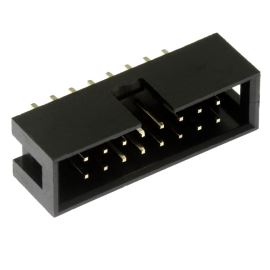 Konektor IDC pro ploché kabely 16 pinů (2x8) RM2.54mm do DPS přímý Xinya 118-A 16 G S K