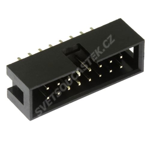 Konektor IDC pro ploché kabely 16 pinů (2x8) RM2.54mm do DPS přímý Xinya 118-A 16 G S K