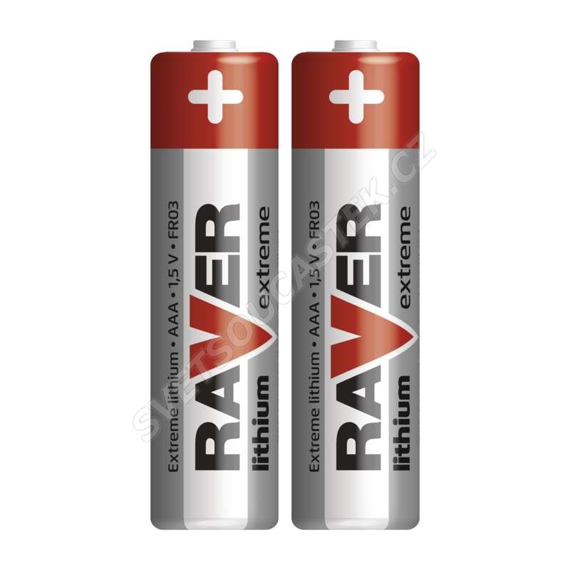 Lithiová baterie Raver FR03 (AAA, mikrotužka), 2 ks v blistru