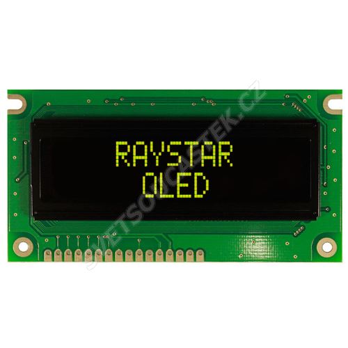 Alfanumerický OLED displej Raystar REC001602EYPP5N00000