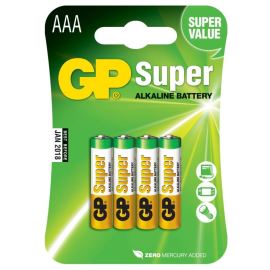 Alkalická batéria GP Super LR03 (AAA), 4 ks v blistri