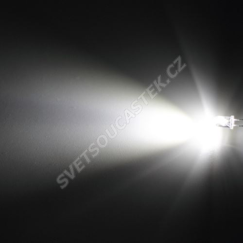 LED 5mm stud. bílá 15000mcd/17° čirá Hebei 515XW8C