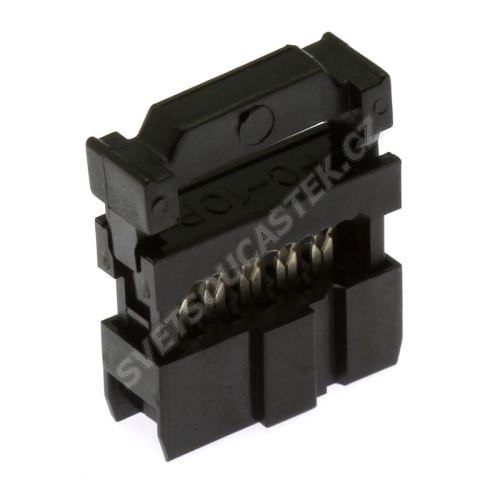 Konektor IDC pro ploché kabely 10 pinů (2x5) RM2.54mm na kabel přímý Xinya 110-10 T A K