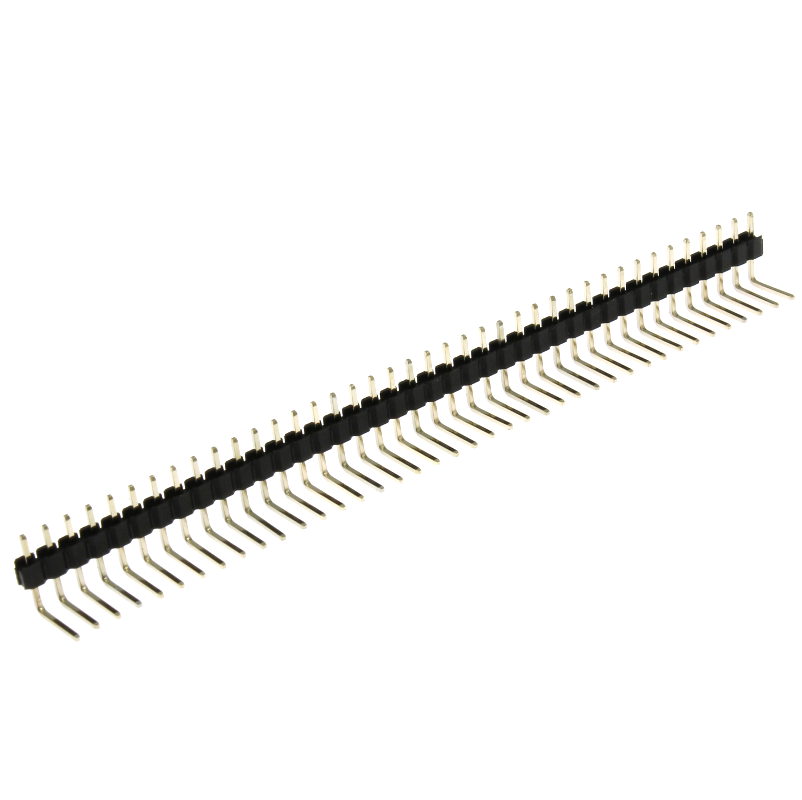 Levně Lámací kolíková lišta jednořadá 40 pinů rm2.54mm pozlacená úhlová 90°xinya 112-a-s rn 40g