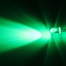 LED 5mm zelená 16000mcd/30° čirá Hebei 530PG2C
