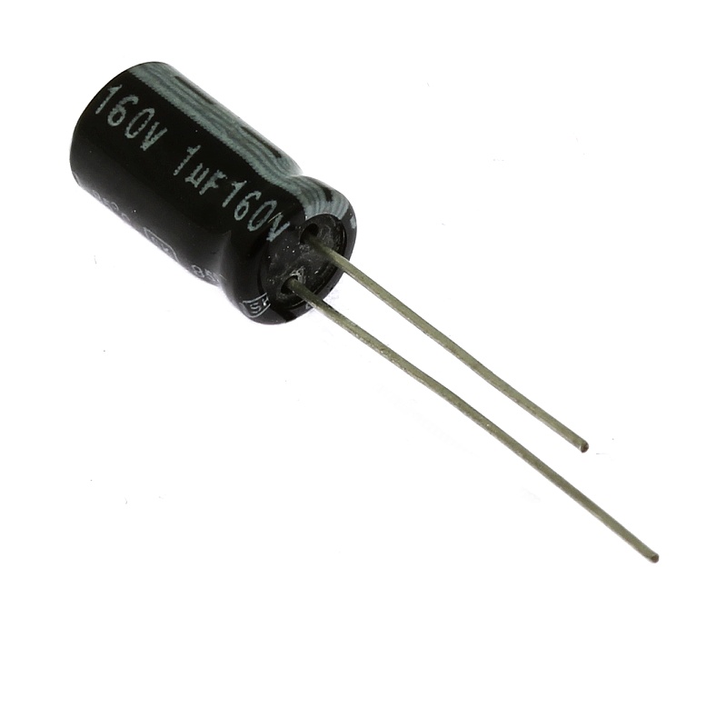 Levně Elektrolytický kondenzátor radiální e 1uf/160v 6.3x11 rm2.5 85°c jamicon skr010m2ce11m
