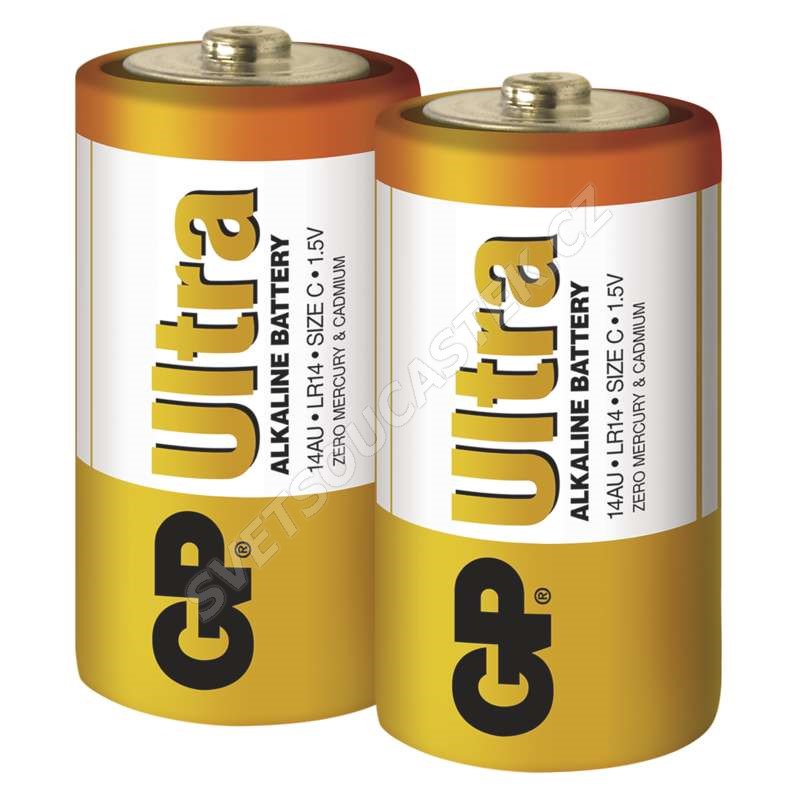 Alkalická batéria GP Ultra LR14 (C), 2 ks v blistri