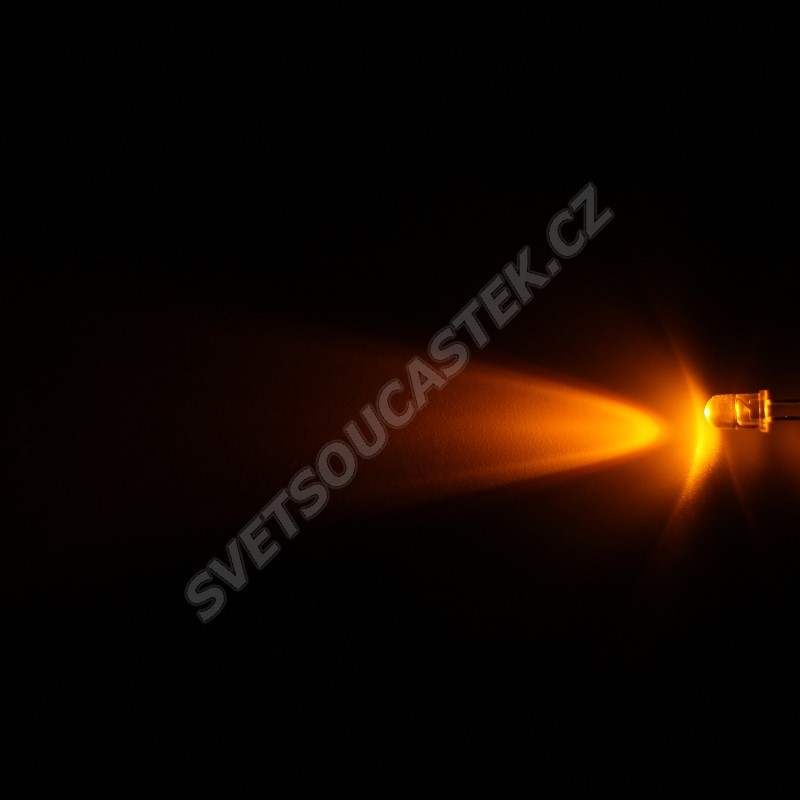 LED 5mm žlutá 3000mcd/40° čirá Hebei 540MY8C