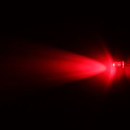 LED 5mm červená 8000mcd/23° čirá Hebei 520PR2C