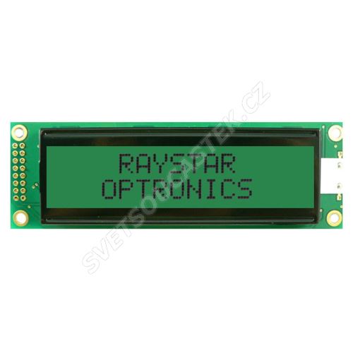 Alfanumerický LCD displej Raystar RC2002A-GHG-ESV